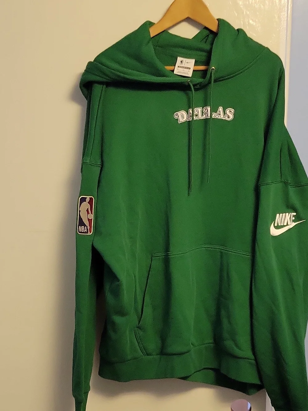 Nike Green Dallas Crewneck Sweatshirt with NBA and Swoosh Logos